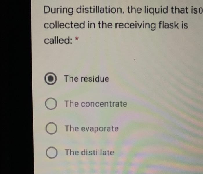 Solved During Distillation, boiling chips are added to *