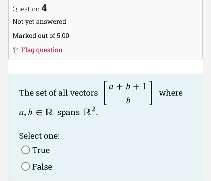 Solved Question 3 Not yet answered Marked out of 5.00 P Flag | Chegg.com