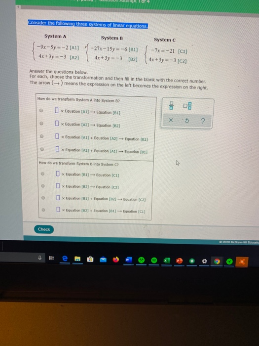 Solved Consider the following three systems of linear | Chegg.com