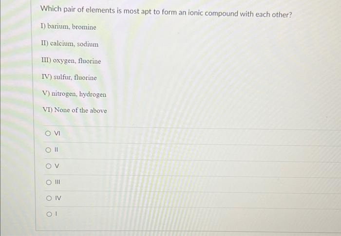 solved-which-pair-of-elements-is-most-apt-to-form-an-ionic-chegg