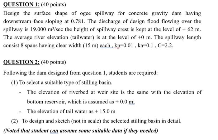 Solved QUESTION 1: (40 points) Design the surface shape of | Chegg.com