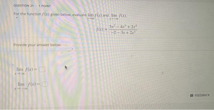 Solved For The Function F X Given Below Evaluate