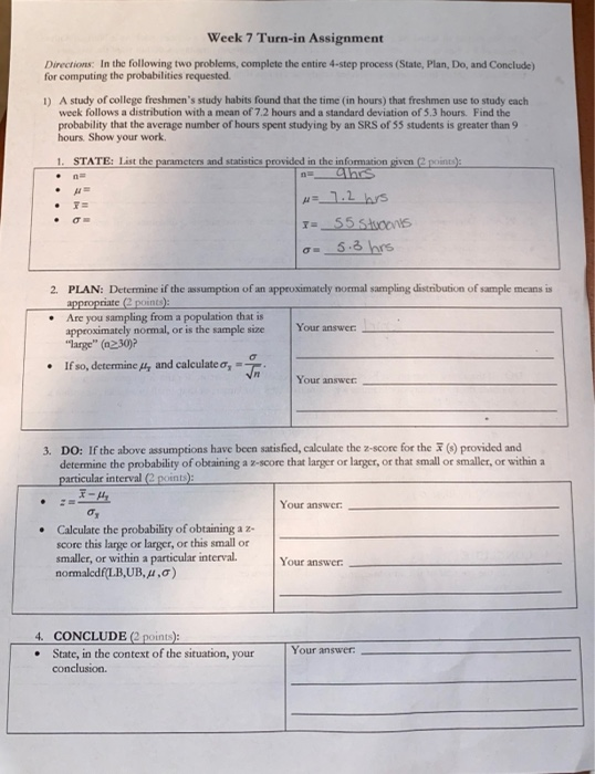 Solved Week 7 Turn-in Assignment Directions. In the | Chegg.com