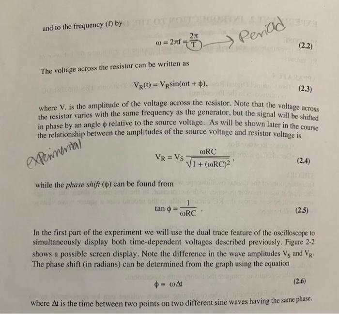 Solved Experimental ratio of amplitudes (VR/Vs): . 0.76POTE | Chegg.com