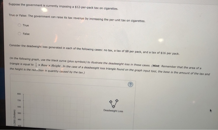 Solved Government-imposed taxes cause reductions in the | Chegg.com