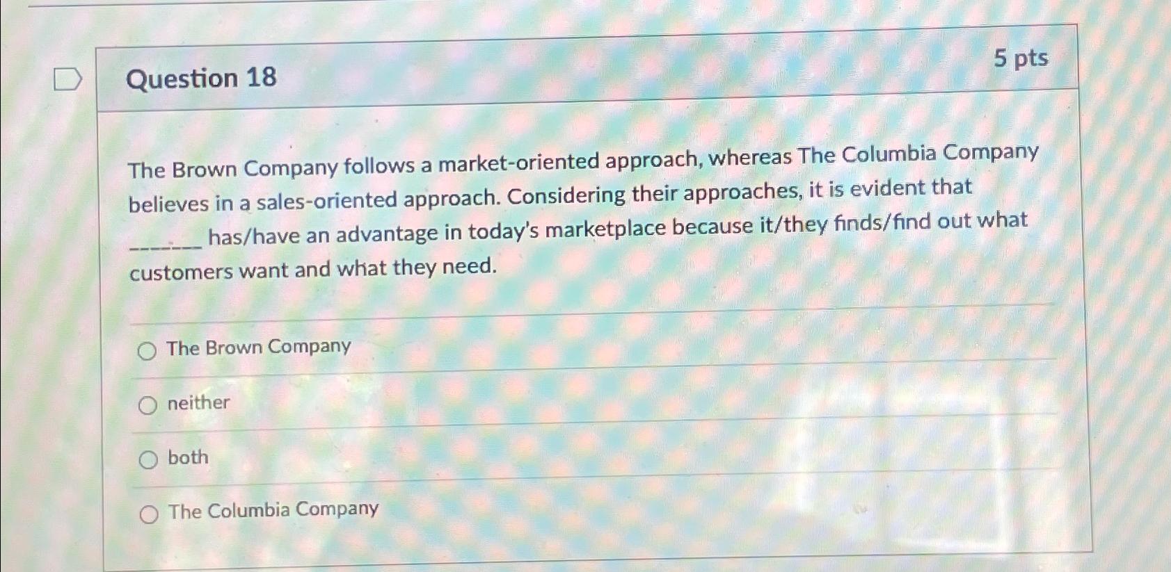 Solved Question 185 ﻿ptsThe Brown Company follows a | Chegg.com