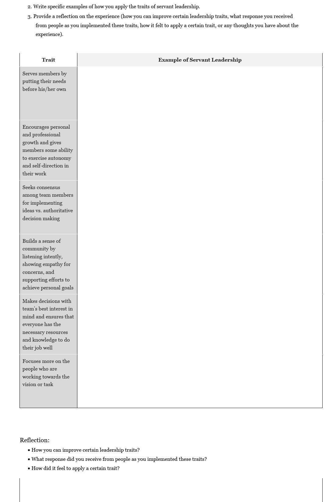 Write Specific Examples Solved 2. Write specific examples of how you apply the | Chegg.com