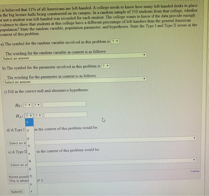 Solved It is believed that 11 of all Americans are