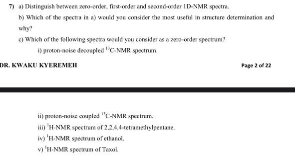 Solved 7) A) Distinguish Between Zero-order, First-order And | Chegg ...