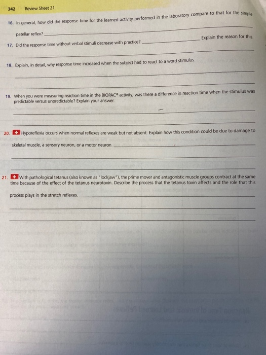 U Vew Sheet Questions Using Mastering A P Review Chegg 