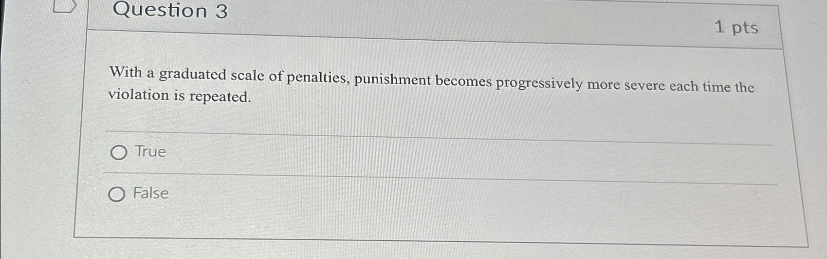Solved Question 31 ﻿ptsWith a graduated scale of penalties, | Chegg.com