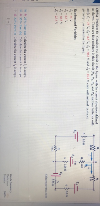 Solved (20%) Problem 5: Consider the circuit in the figure, | Chegg.com