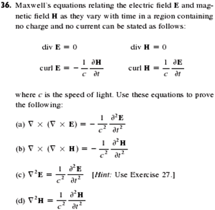 Solved Maxwell S Equations Relating The Electric Field E Chegg Com