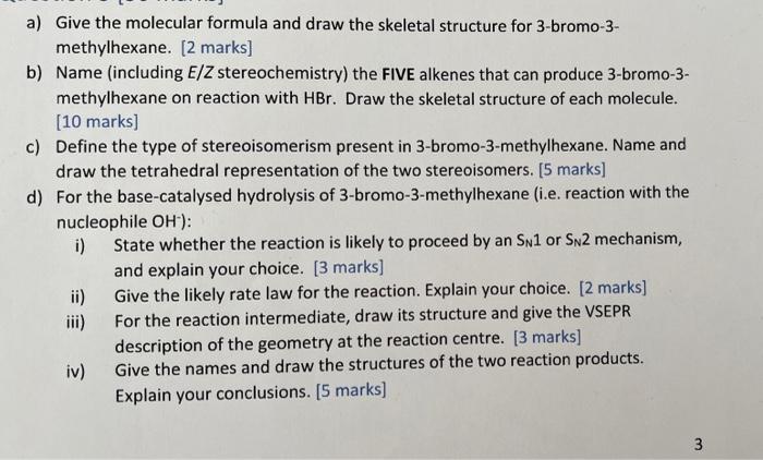 skeletal formula for 2 bromo 3 methylbutane