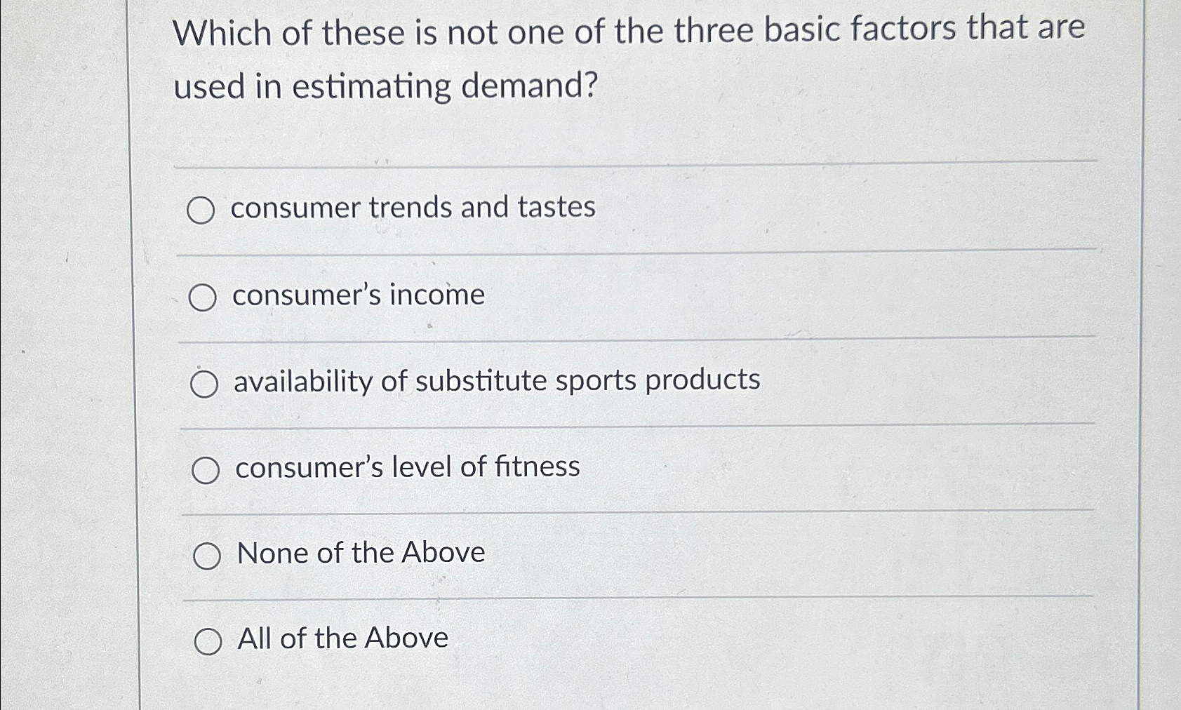 Solved Which of these is not one of the three basic factors | Chegg.com