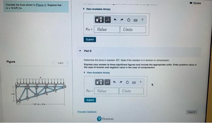 Solved Review Consider the truss shown in Figure 1). Suppose | Chegg.com