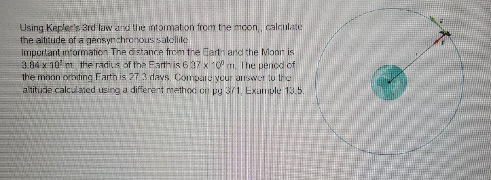 Solved Using Kepler's 3rd law and the information from the | Chegg.com
