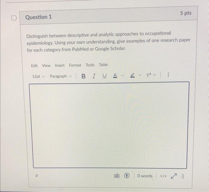 Solved Distinguish between descriptive and analytic | Chegg.com