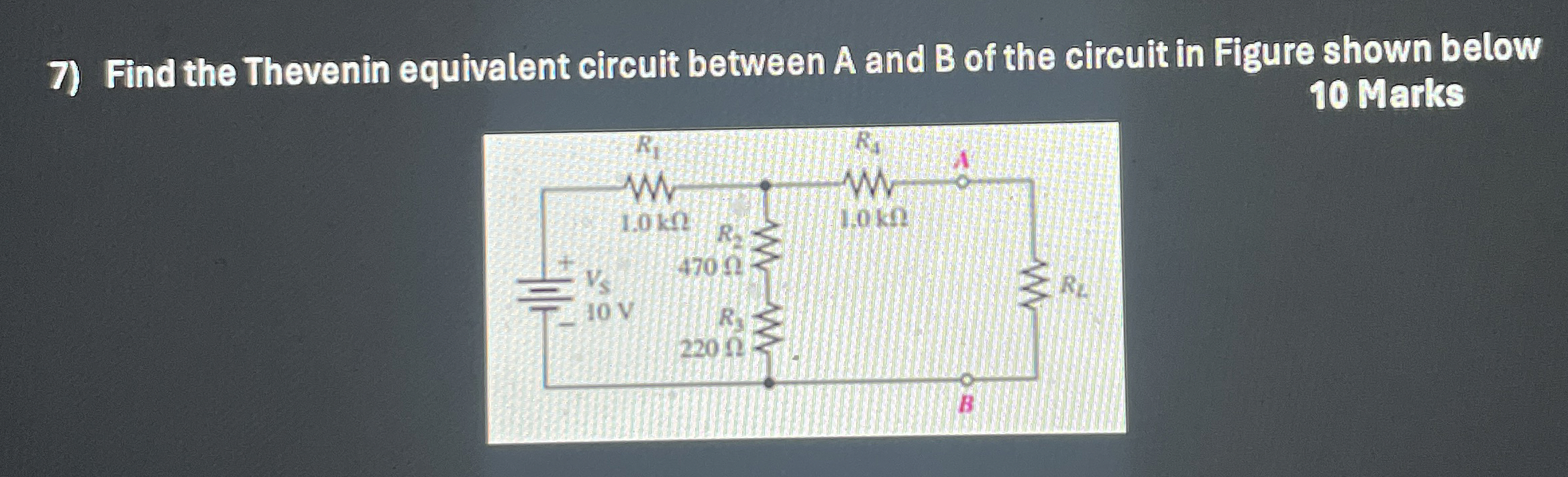 Find The Thevenin Equivalent Circuit Between A And B Chegg Com