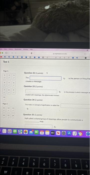 Question 32 (2 Points) The Created A Mescise. Is The | Chegg.com