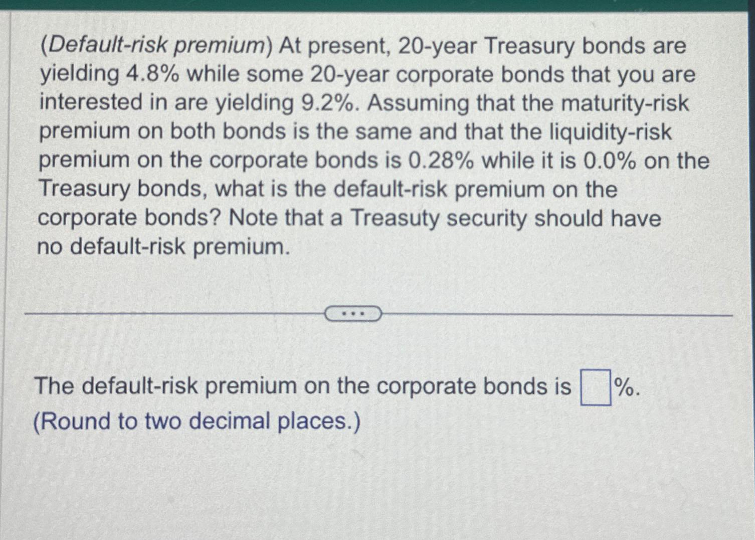 solved-default-risk-premium-at-present-20-year-treasury-chegg