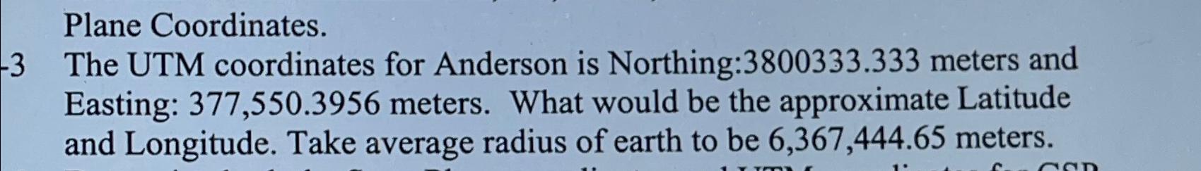 solved-plane-coordinates-3-the-utm-coordinates-for-chegg