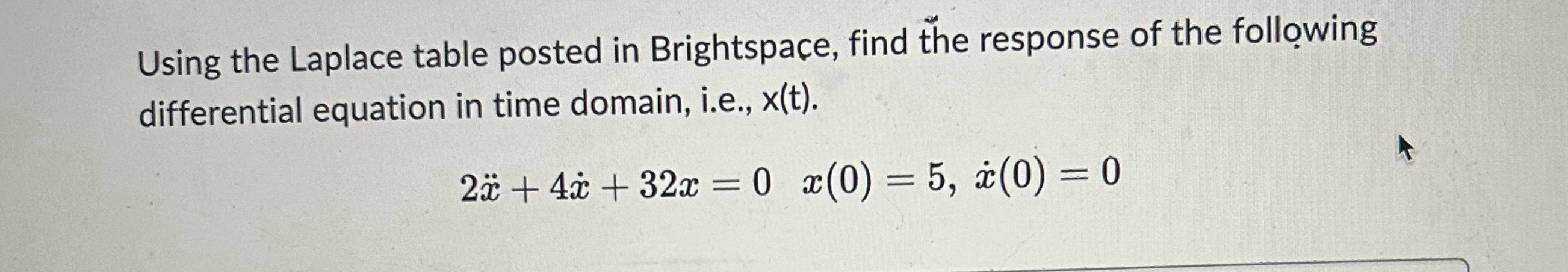 Solved Using the Laplace table posted in Brightspace, find | Chegg.com