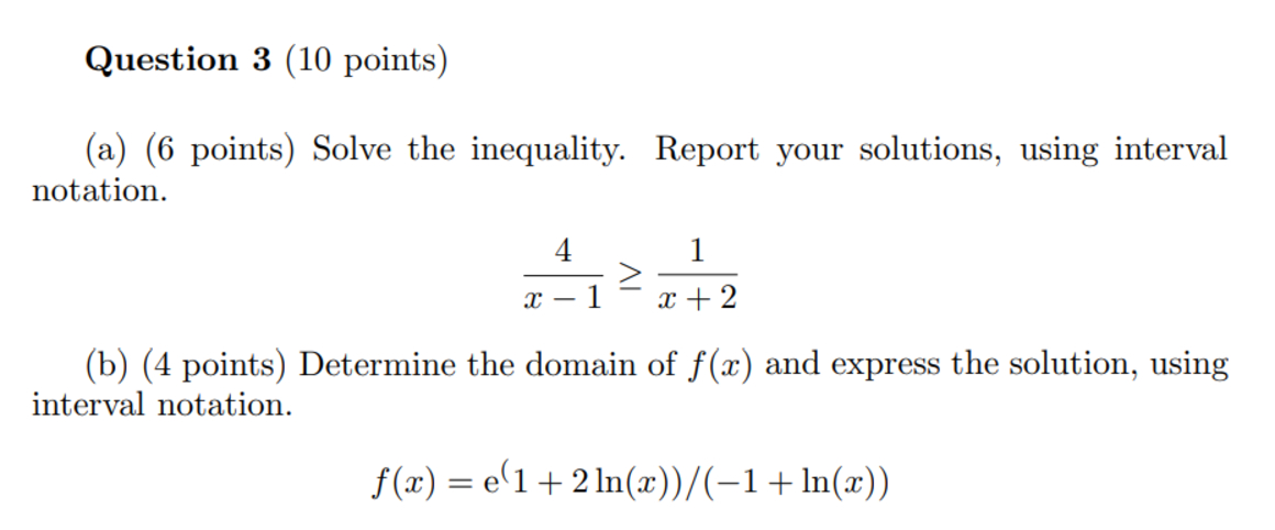 Solved Question 3 (10 ﻿points)(a) (6 ﻿points) ﻿Solve the | Chegg.com