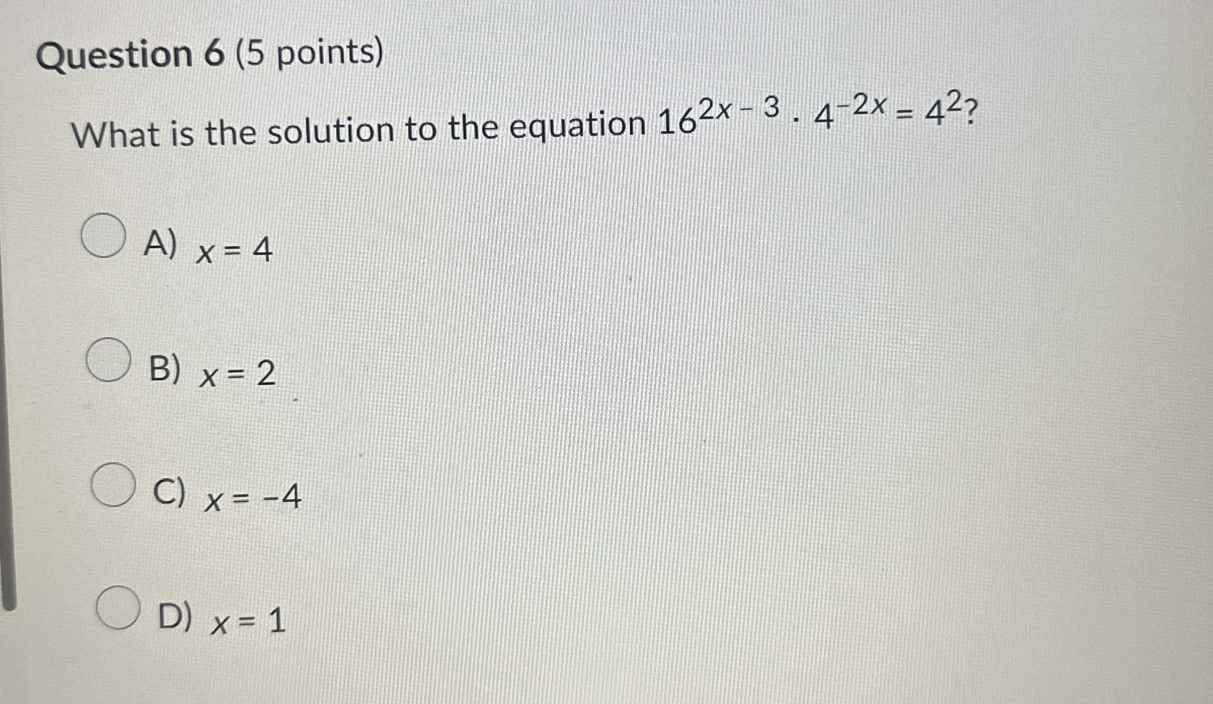 Solved Question 6 (5 ﻿points)What is the solution to the | Chegg.com