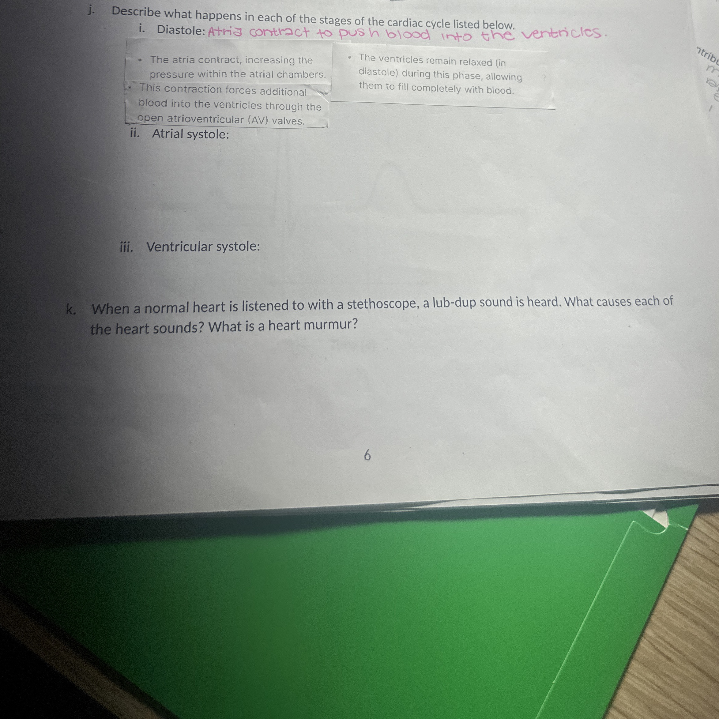 Solved j. ﻿Describe what happens in each of the stages of