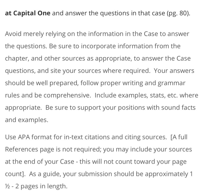 capital one case study
