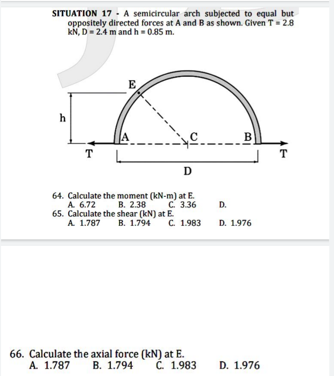 solved-situation-17-a-semicircular-arch-subjected-to-equal-chegg