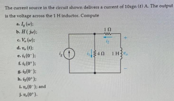 Solved The current source in ﻿the circuit shown delivers a | Chegg.com