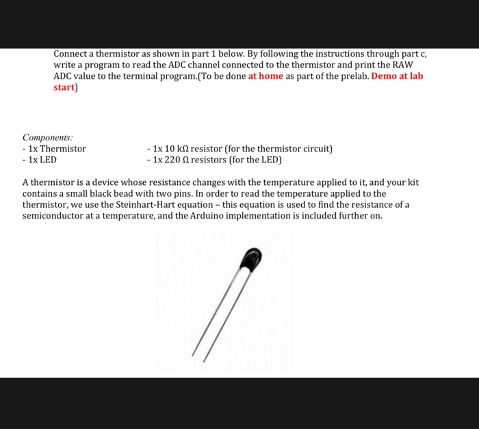 Connect a thermistor as shown in part 1 below. By Circuit Diagram