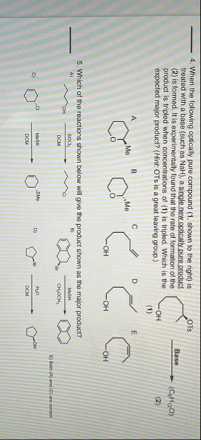 Solved When the following optically pure compound ( 1, | Chegg.com