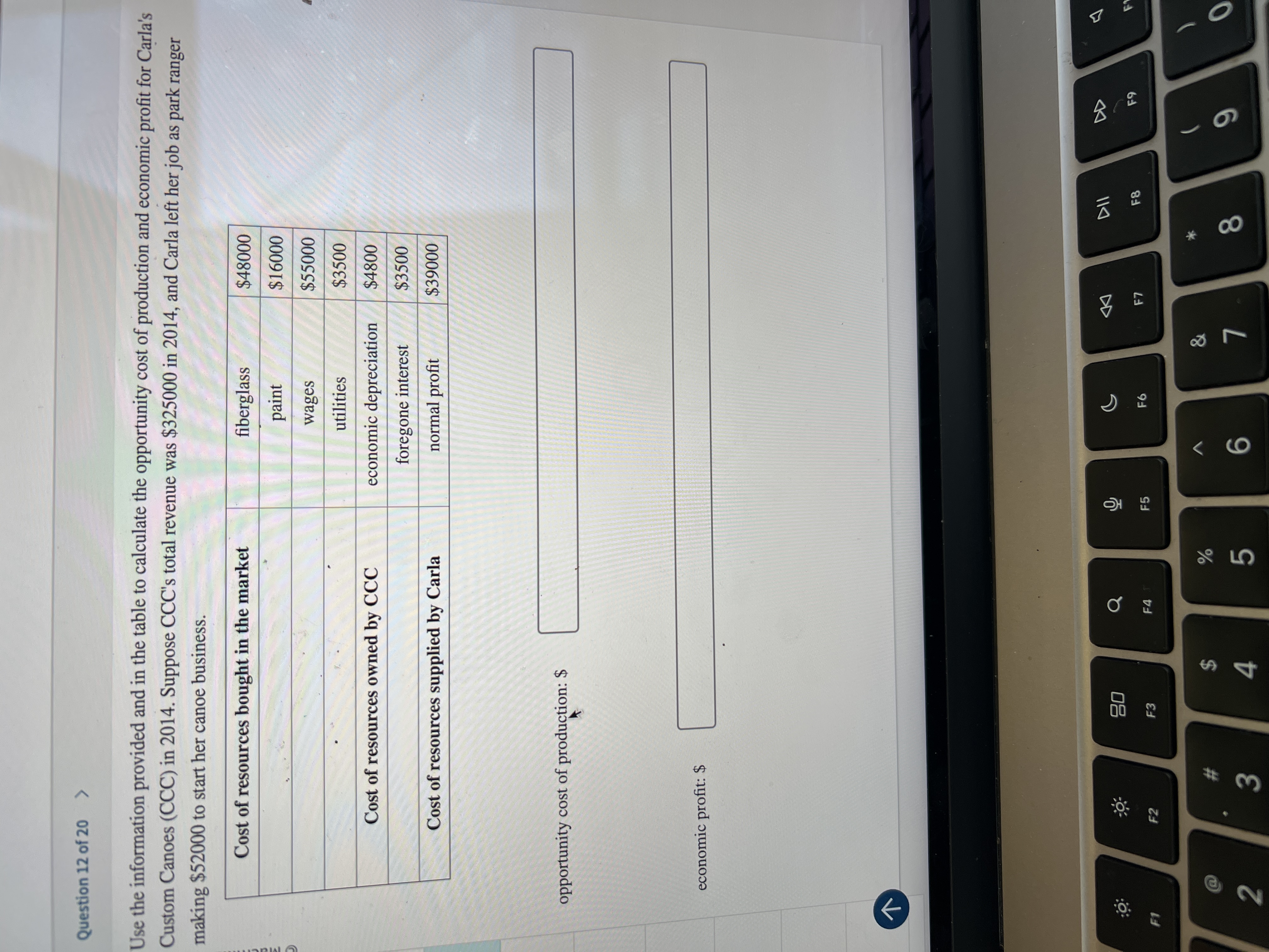 Solved Use the information provided and in the table to | Chegg.com