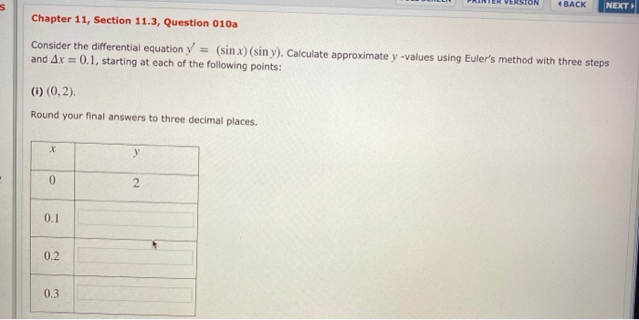 Solved Chapter 11, Section 11.3, Question 010a Consider the | Chegg.com