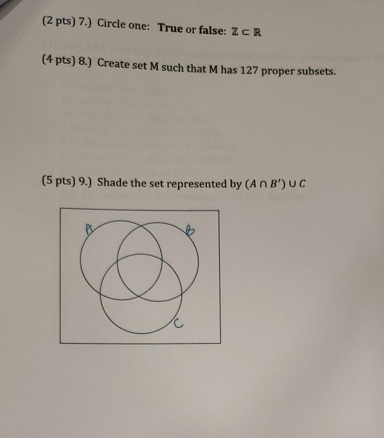 Solved (24 Pts) 6.) Let U = {a, B, C, D, E, F, G, H, I, J, | Chegg.com