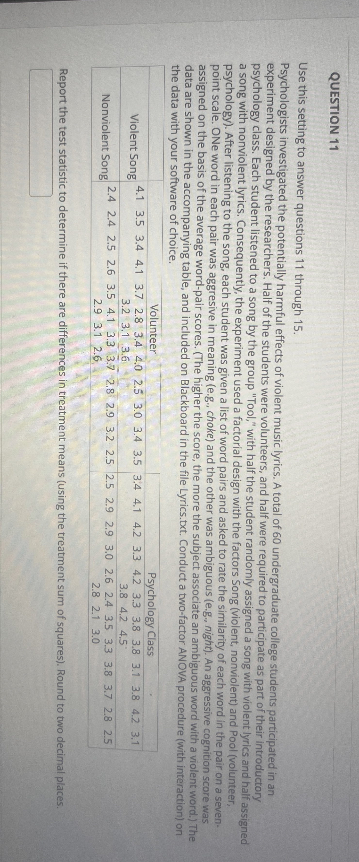 Solved QUESTION 11Use this setting to answer questions 11 | Chegg.com