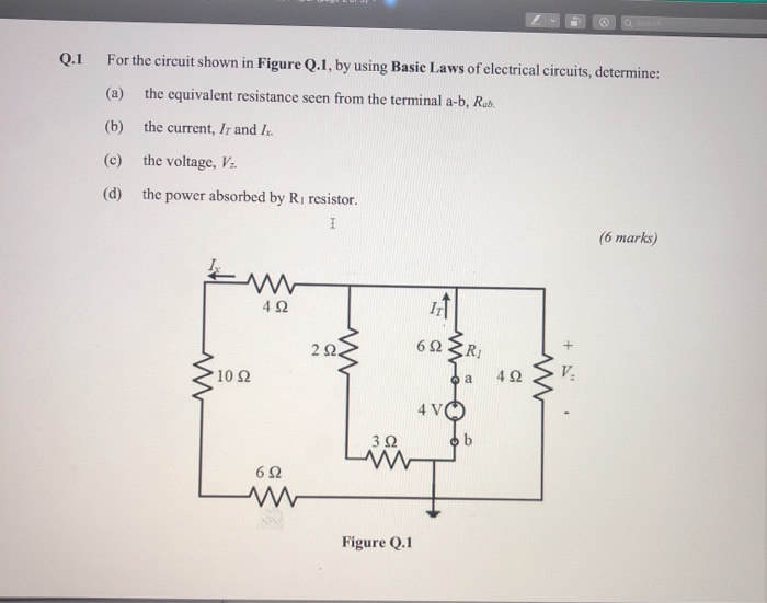 Solved Q.1 For The Circuit Shown In Figure Q.1, By Using | Chegg.com