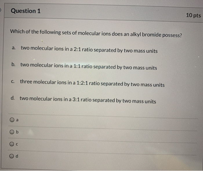 Solved Question 1 10 pts Which of the following sets of | Chegg.com