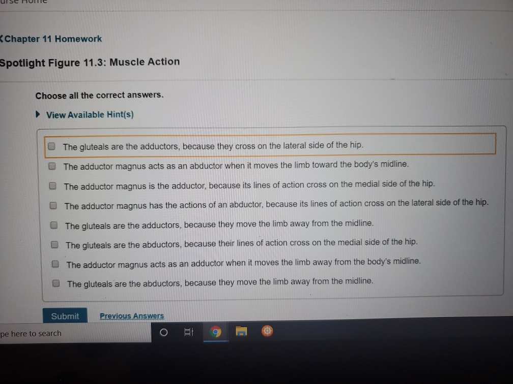Solved Chapter 11 Homework Spotlight Figure 11.3: Muscle | Chegg.com