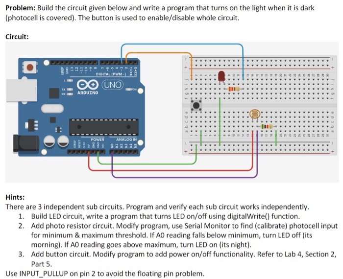 Problem: Build the circuit given below and write a | Chegg.com