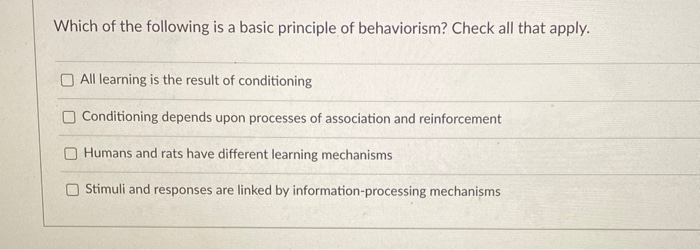 Solved Which of the following is a basic principle of | Chegg.com