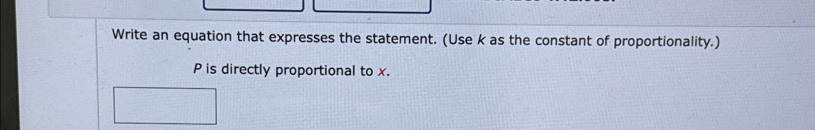 Solved Write an equation that expresses the statement. (Use | Chegg.com