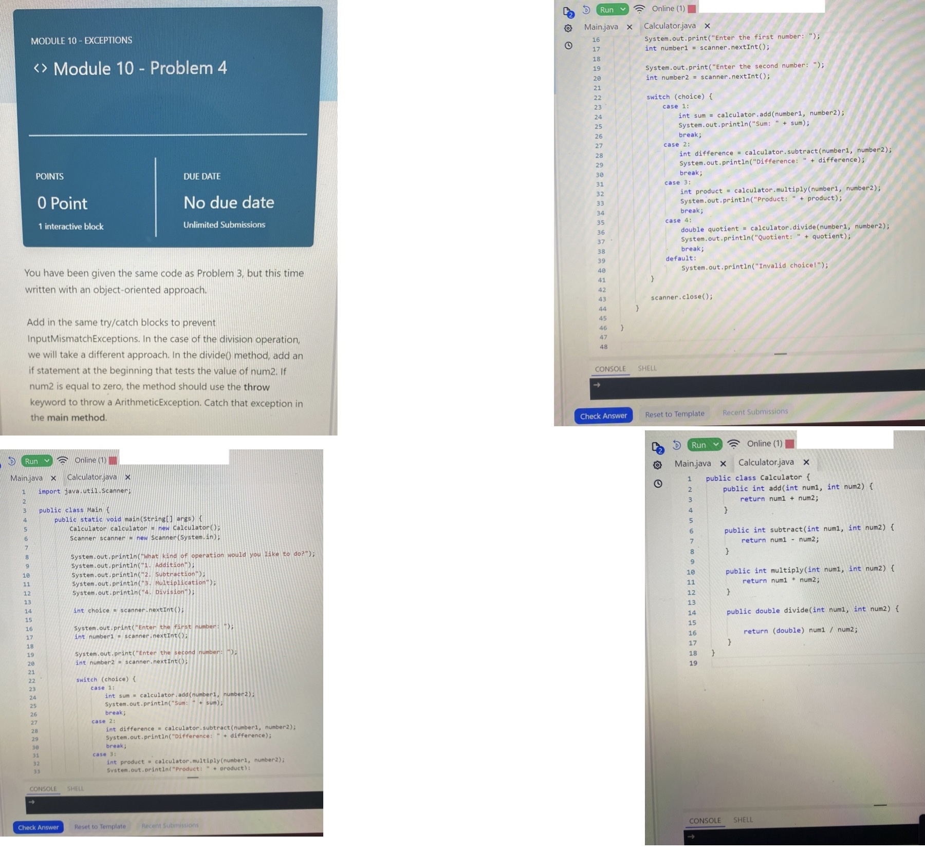 Solved I will upvote if the code is correct, solves problem | Chegg.com