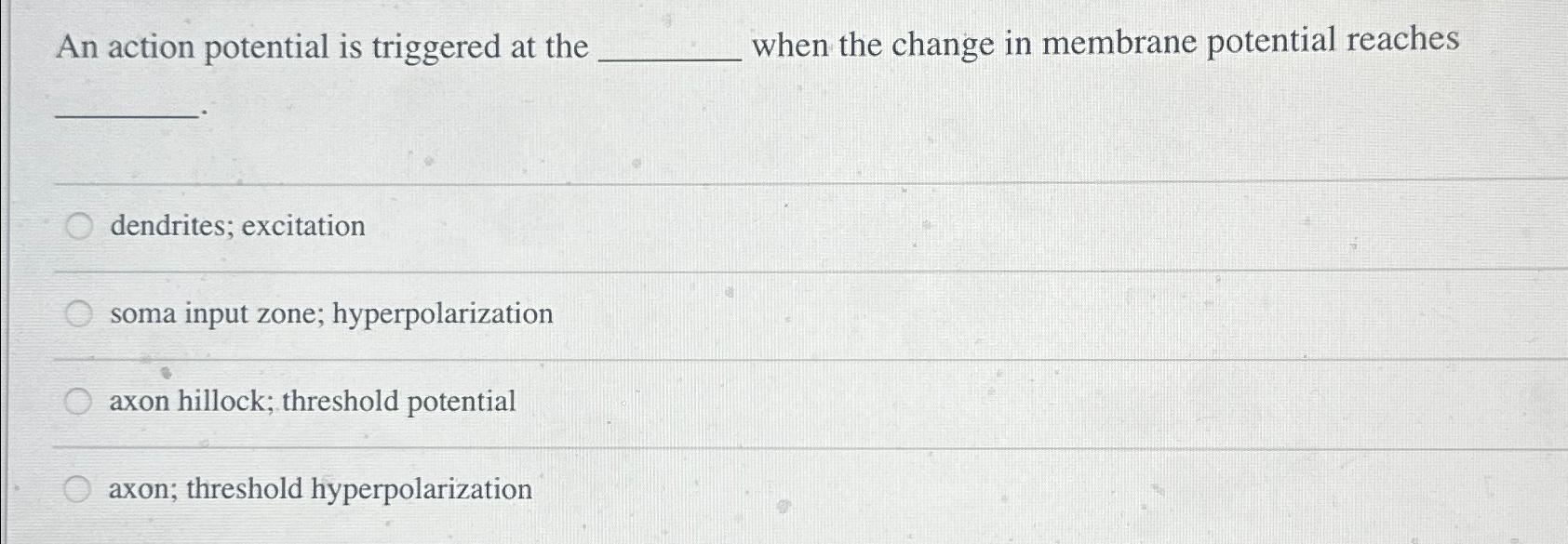 what happens when an action potential is triggered