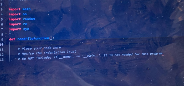 Solved Create a program to open a text file for reading, | Chegg.com