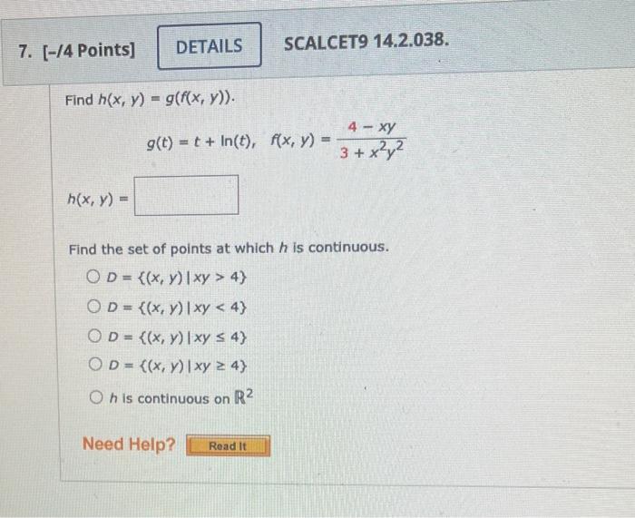 Solved scalcet9 14 2 038 find h x y g f x y chegg