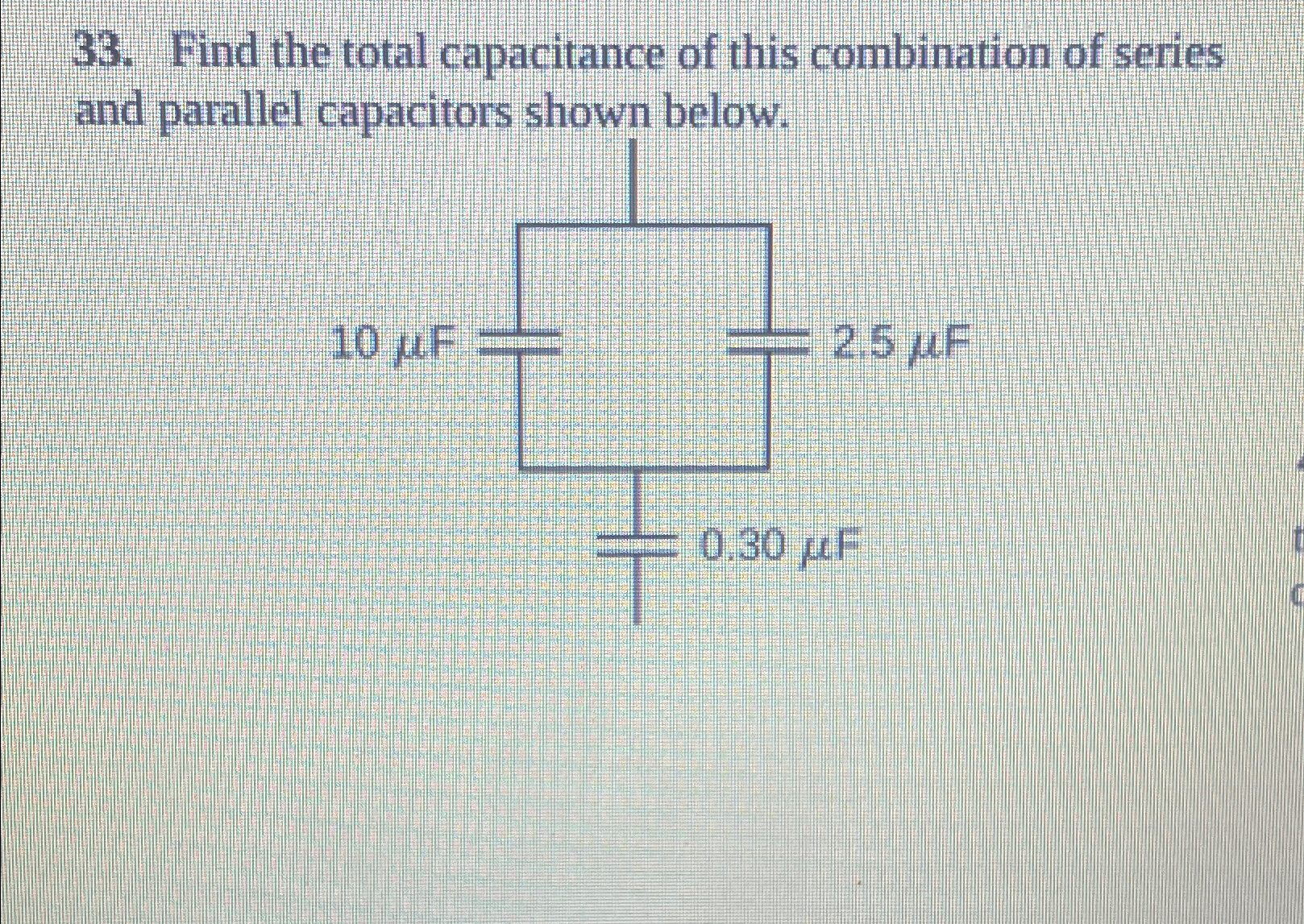 Solved Find the total capacitance of this combination of | Chegg.com